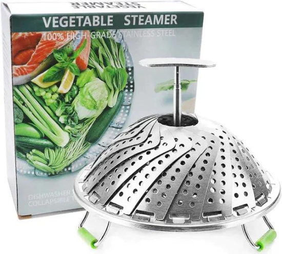 Premium Stainless Steel Folding Steamer Basket