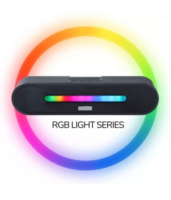 VEhop with RGB Light 16 W Bluetooth Speaker Bluetooth v5.0 with USB,SD card Slot,Aux Playback Time 10 hrs Black - Black