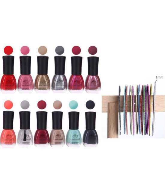 Looks United - Multi Glossy Nail Polish ( Pack of 22 )