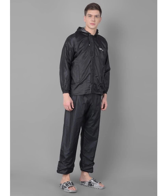 Dollar Black Polyester Mens Rain Suit ( Pack of 1 ) - 4XL