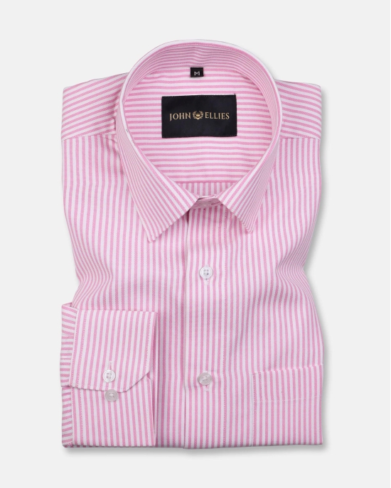 Zuazeiro Pink Stripe Oxford Cotton Shirt-44 / XL