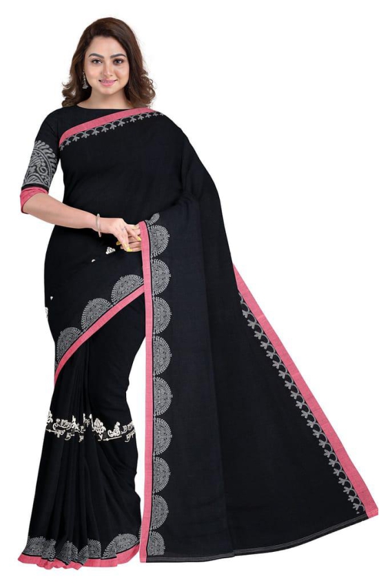 Tangail Cotton Saree With Tassel