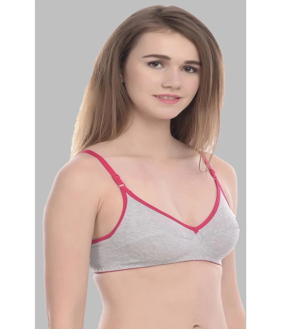 Elina - Beige Cotton Non Padded Womens T-Shirt Bra ( Pack of 2 ) - None