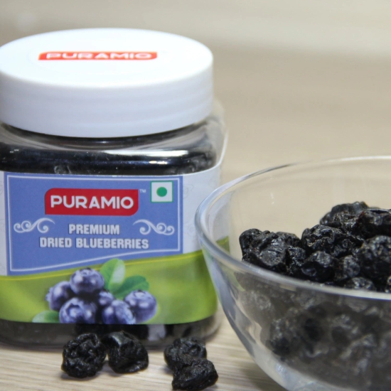 Puramio Premium Dried Blueberry (100% Natural), 200 gm