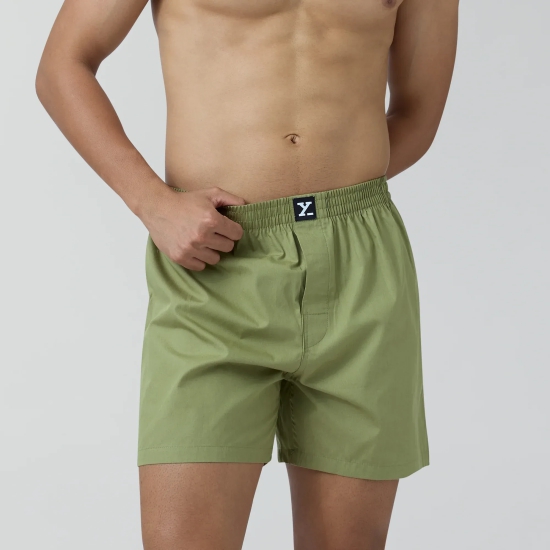 Pace Cotton Boxer Olive Green L