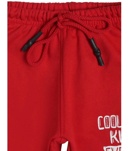 BOYS TRACK PANT SOLID RED - None