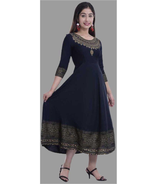 SIPET - Blue Rayon Womens Anarkali Kurti ( Pack of 1 ) - None