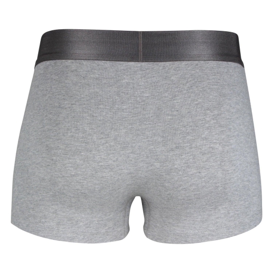 Men's Mid-Rise Premia Cotton Trunk With Elasticated Band - Light Grey Light Grey M