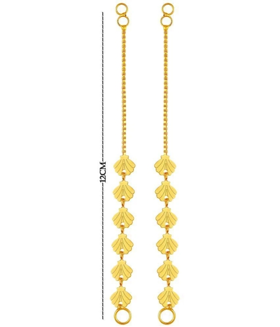 VIVASTRI Golden Ear Chain Earrings ( Pack of 1 ) - Golden