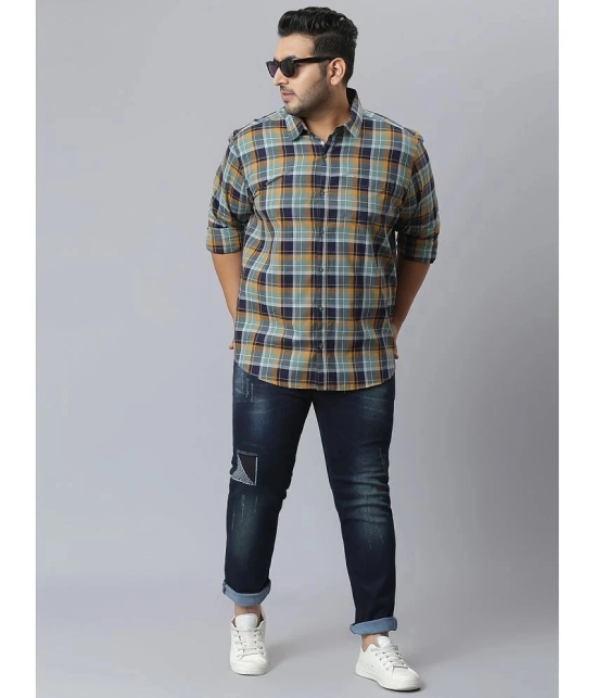 instaFab - Blue Cotton Oversized Fit Mens Casual Shirt ( Pack of 1 ) - None