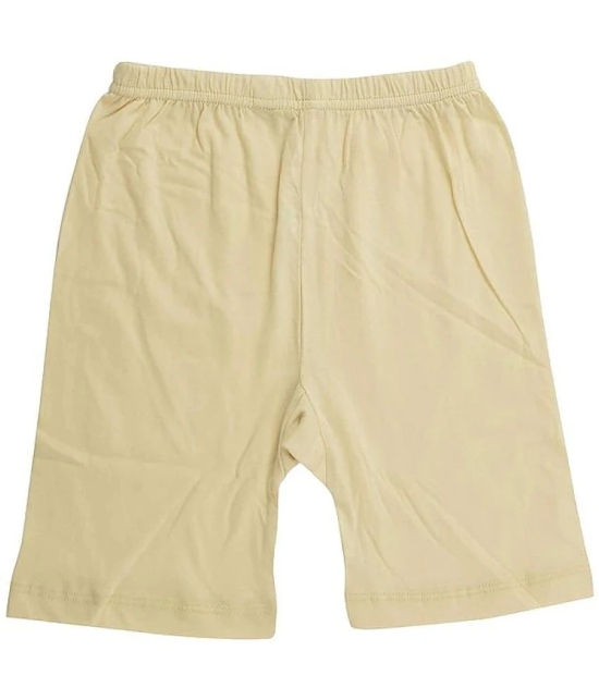 Bodycare - Beige Cotton Blend Girls Cycling Shorts ( Pack of 3 ) - None