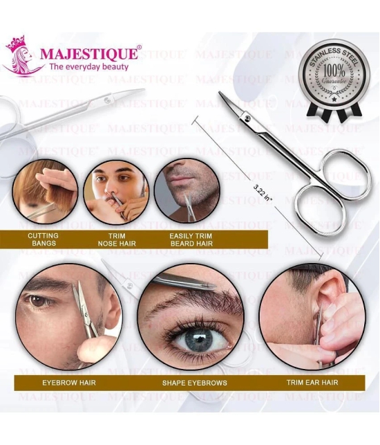 Majestique Professional Cuticle Scissors FC43 Use as Fingernails, Shaving Scissors, Moustache - 3Pcs