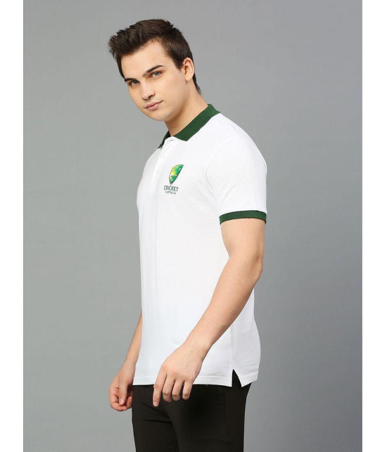 FanCode - White Cotton Regular Fit Men's Sports Polo T-Shirt ( Pack of 1 ) - None