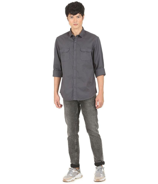 Ruggers - 100 Percent Cotton Regular Fit Grey Men's Casual Shirt ( Pack of 1 ) - None