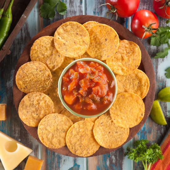 Cornitos Jalapeno Nachos & Salsa Dip, 70 Gm