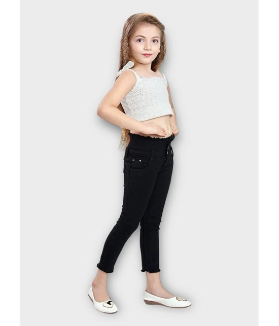 ICONIC ME- Kids Girls High Quality Premium Black Denim Jeans - None