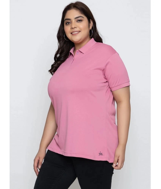 YHA - Pink Cotton Blend Regular Fit Womens T-Shirt ( Pack of 1 ) - None