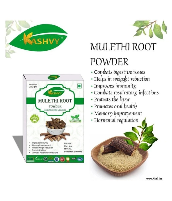 Kashvy Mulethi Root Powder 200 gm Pack Of 1