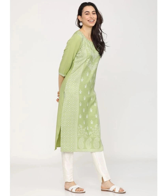 Ketch Polyester Printed Straight Womens Kurti - Green ( Pack of 1 ) - None