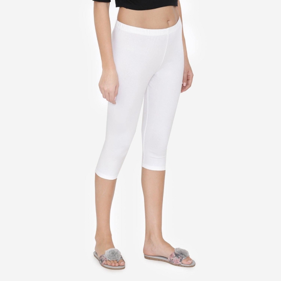 Women's Comfy Classy Capri Legging - Off White