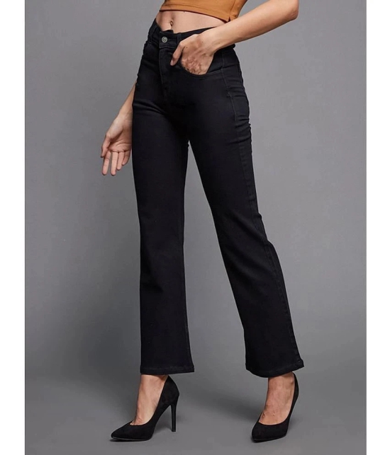 Miss Chase - Black Denim Wide Leg Womens Jeans ( Pack of 1 ) - None