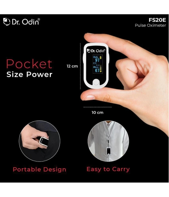 DR. ODIN Pulse Oximeter Fingertip FS20E White & Black Finger Tip