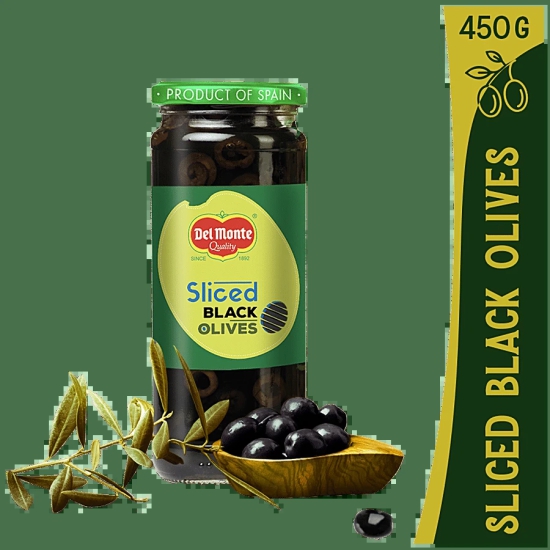 Delmonte Black Sliced Olives, 450 Ml