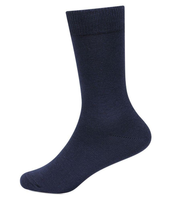 School Socks Lycra Plain Navy blue-5 pair of socks - 5-6Years