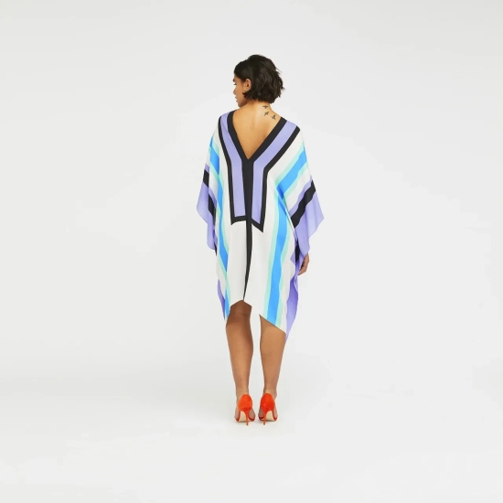 Wilderness Silk Crepe Kaftan Dress