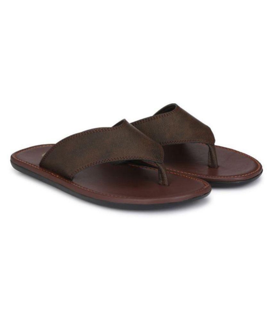 Leeport Brown Flip Flops - 7