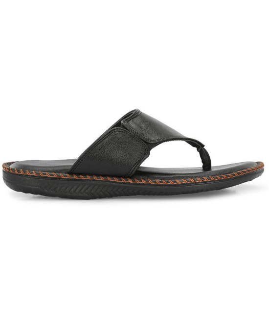 Leeport - Black Mens Thong Flip Flop - None