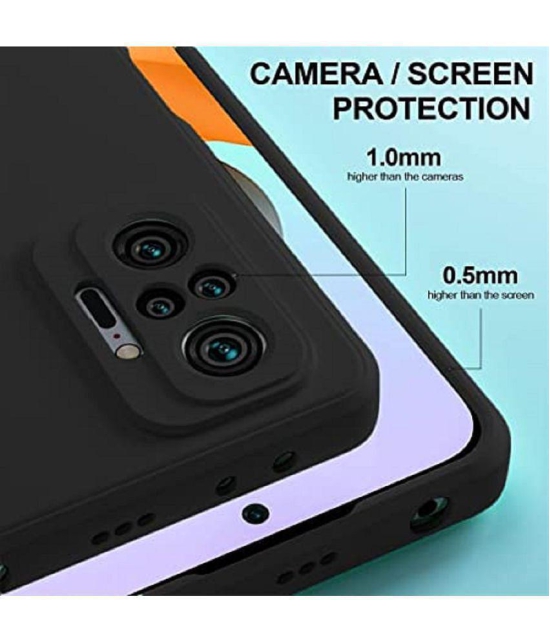 Case Vault Covers - Black Silicon Plain Cases Compatible For Xiaomi Redmi Note 10 Pro Max ( Pack of 1 ) - Black