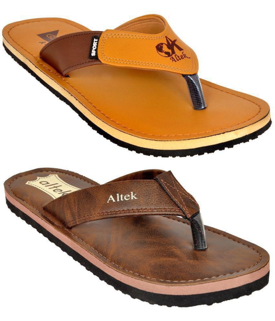 Altek - Multicolor Mens Thong Flip Flop - None