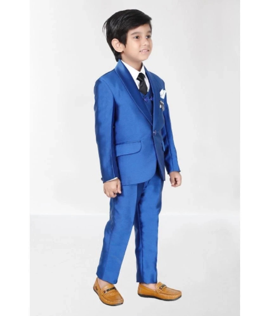 DKGF Fashion - Royal Blue Polyester Boys Suit ( Pack of 1 ) - None