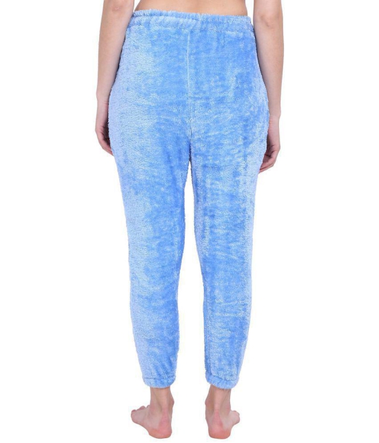 PPTHEFASHIONHUB - Blue Woollen Regular Womens Joggers ( Pack of 1 ) - None