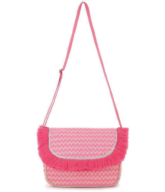 Anekaant - Pink Fabric Sling Bag - Pink