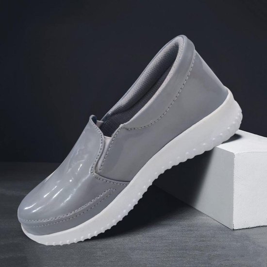 Amello Women's | Ladies | Females | Girls Comfortable, Fashionable, Synthetic Leather, Shoes College, Regular Wear | Casual Sneakers (Numeric_3) Grey