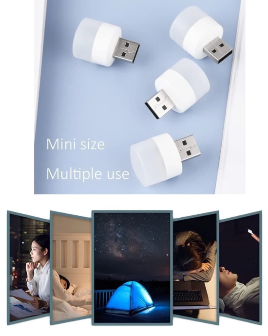 Uttamrobotics USB Night Lights LED Plug in White Buy 1 Get 2 Free