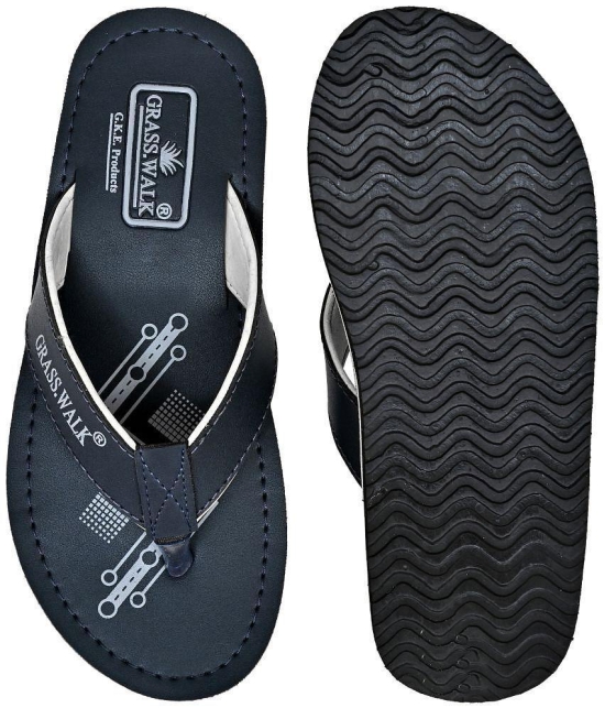 GRASS WALK - Gray Men''s Thong Flip Flop - None