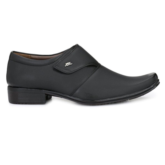 Fashion World Men's Faux Leather Black Formal Shoes (1031)/ Best Office Shoes