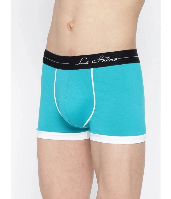 La Intimo Turquoise Cotton Mens Trunks ( Pack of 1 ) - None