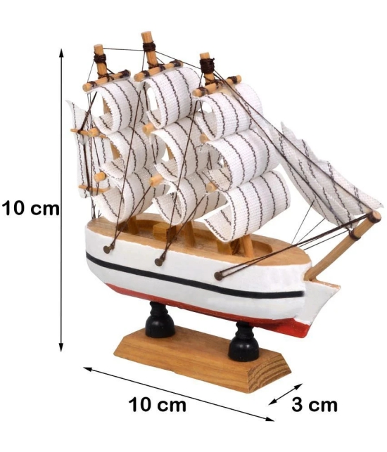 10 cm Wooden Decorative Sailing Ship Best Showpiece for Office and Home Decor