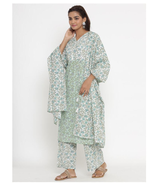 miravan Cotton Kurti With Palazzo - Stitched Suit - M