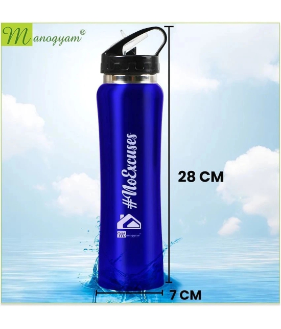 Manogyam Stainless Steel Blue 750 mL Sipper ( Pack of 1 ) - Blue