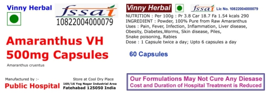 Black Pepper VH Herbal Supplement 500mg Capsules