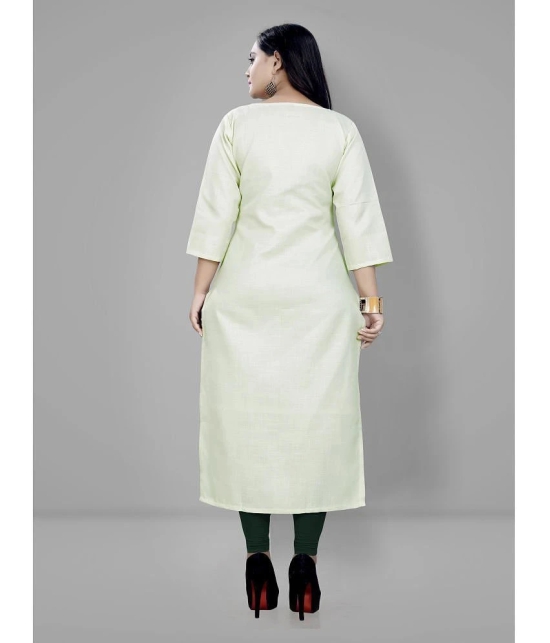 Lerkiza Off White Cotton Straight Kurti - Single - M