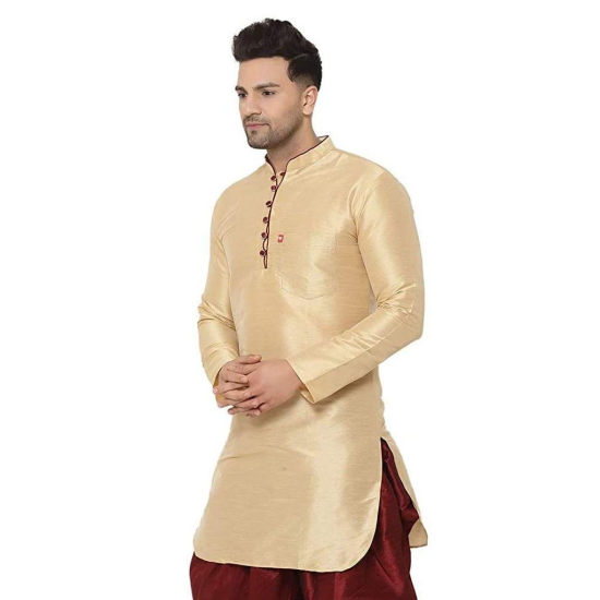 Banity Bey Men's Dupion Regular Fit Kurta |Soft and Comfortable Kurta |Ethnic Kurta Special for Mens