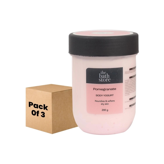 The Bath Store Pomegranate Body Yogurt - 200gm Pack of 3-The Bath Store Pomegranate Body Yogurt - 200gm (Pack of 3)