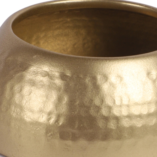 Metal Bowl Planter Set of 4-Gold