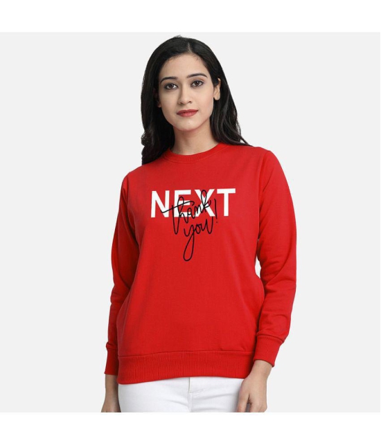 CHOZI Fleece Womens Non Hooded Sweatshirt ( Red ) - None